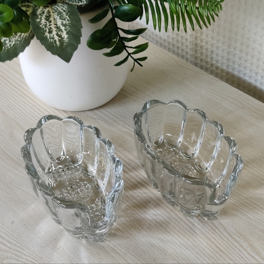Vintage Set of 2 Princess House Crystal  Fork or Spoon Holder